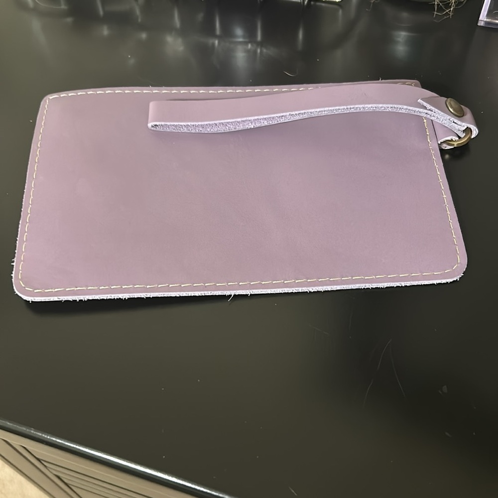 Portland Leather Lavender Wristlet - Picture 2 of 2